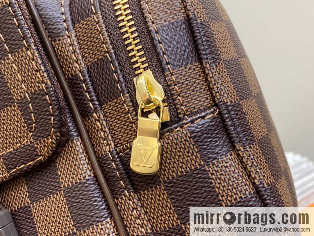 [Original order boutique] N51126 coffee grid, medieval men's bag messenger bag series, medieval camera bag