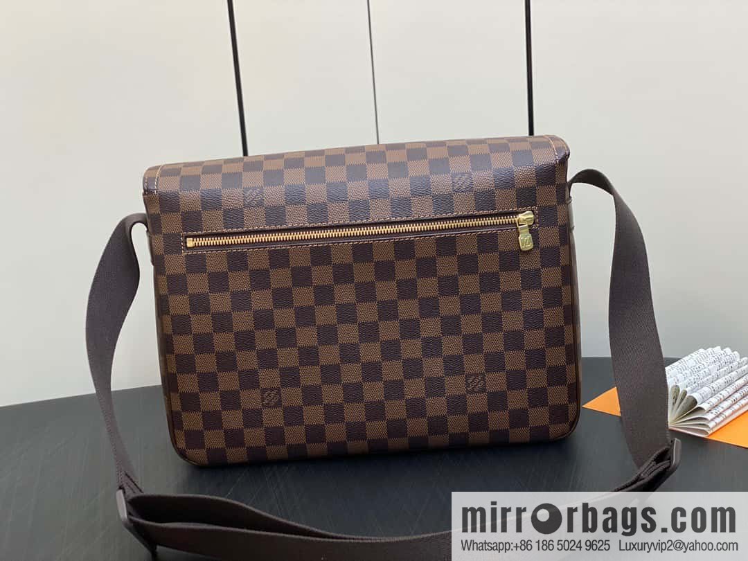 [Original order boutique] N51125 coffee grid, medieval men's bag messenger bag series, medieval messenger bag