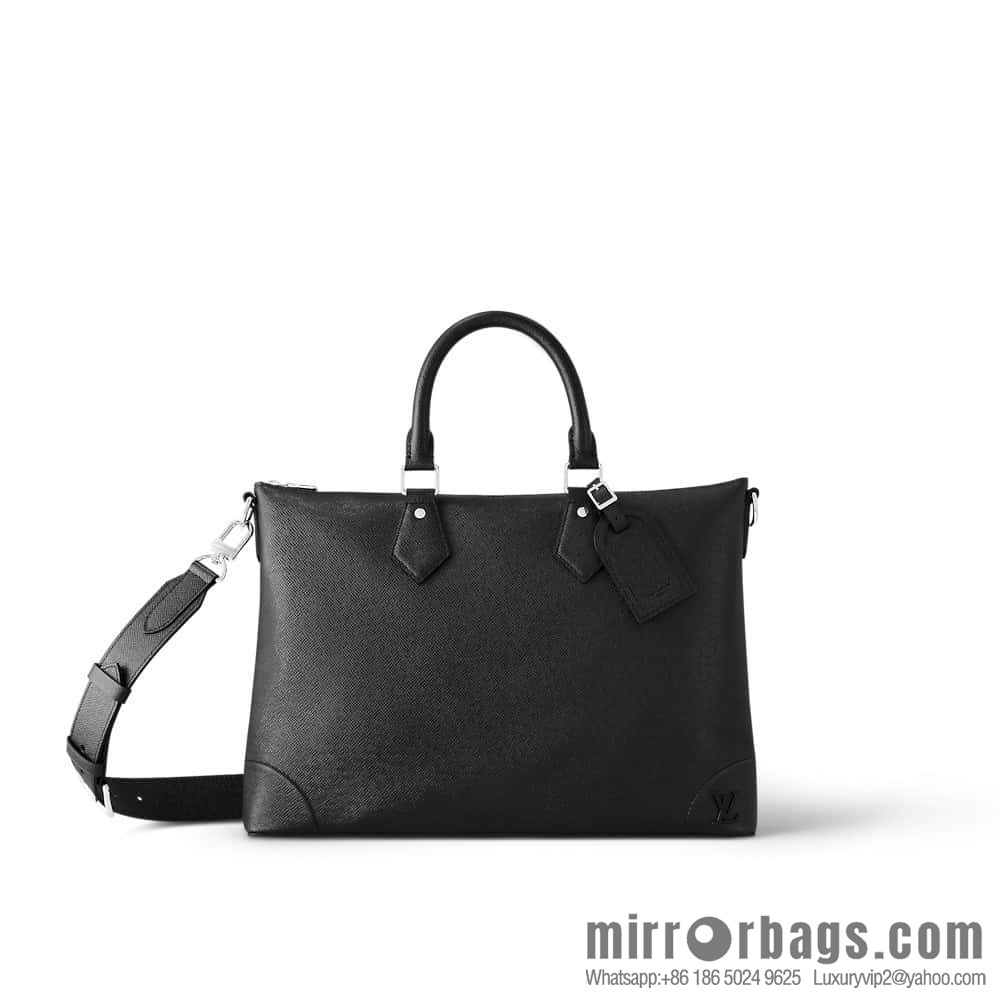 [Original order boutique] M30978 black full leather cross pattern briefcase series SLIM NV briefcase