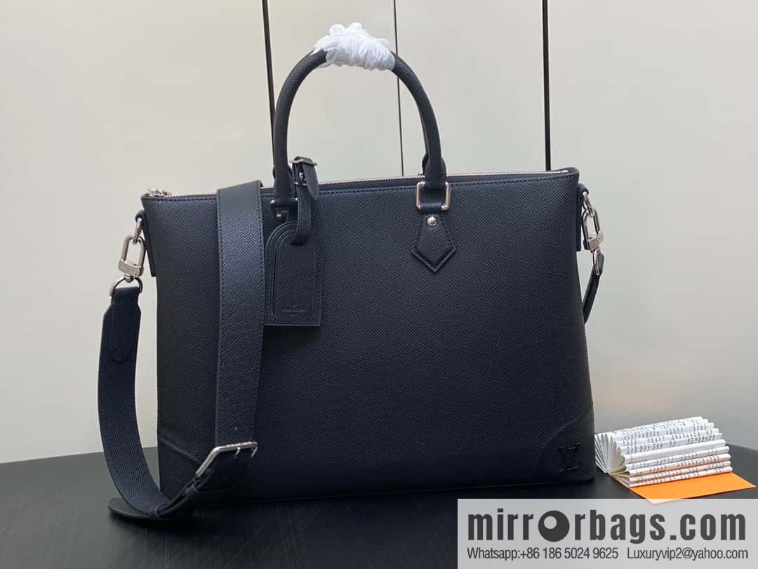[Original order boutique] M30978 black full leather cross pattern briefcase series SLIM NV briefcase