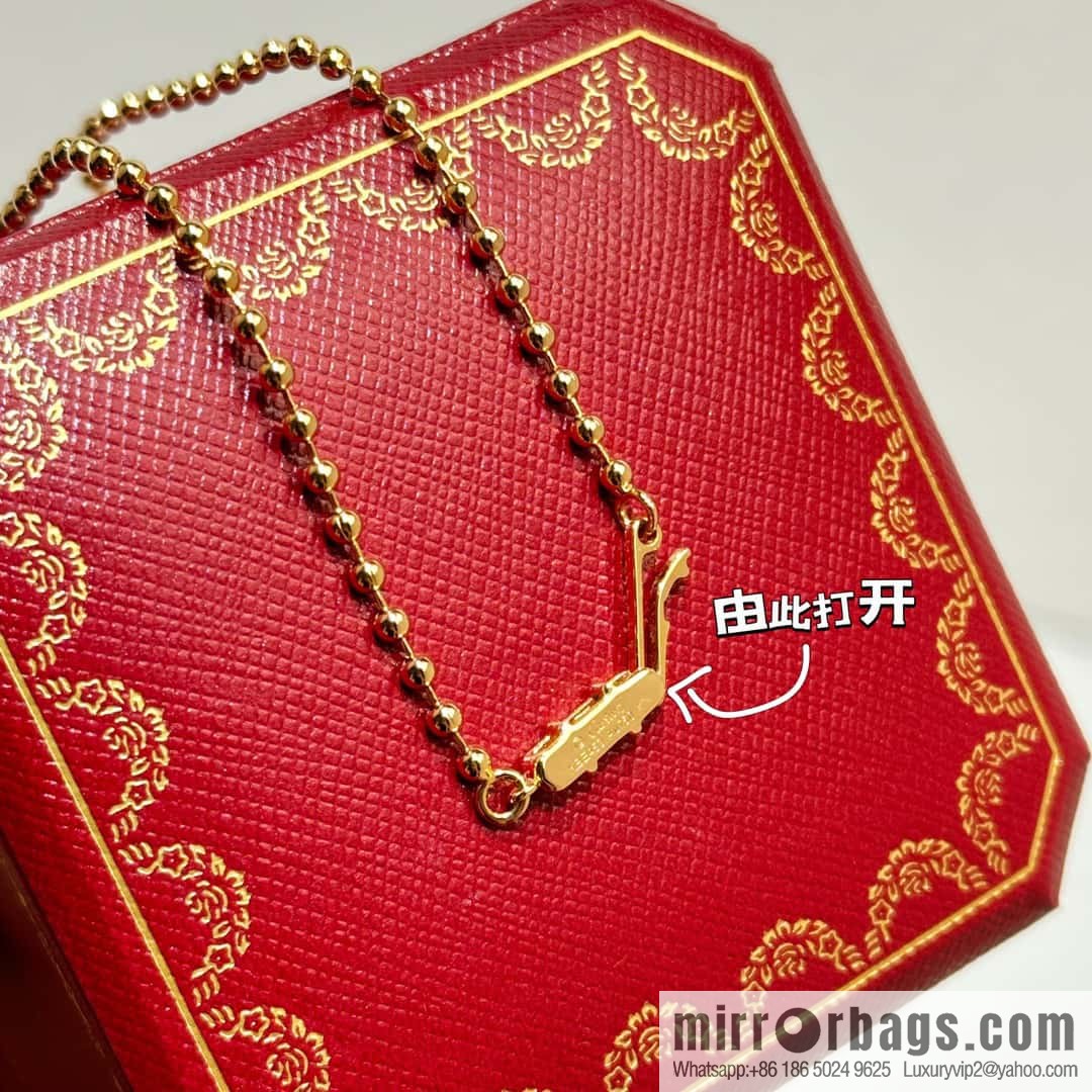 ☀️Cartier PANTHÜRE DECARTIER Jungle Series Full Diamond Tiger Head Tassel Necklace ☀️