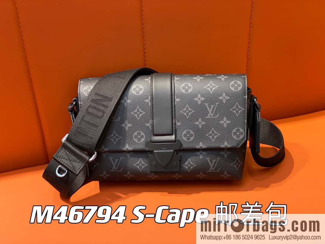[Original order boutique] M46794 black flower, men's bag messenger bag series S-Cape messenger bag