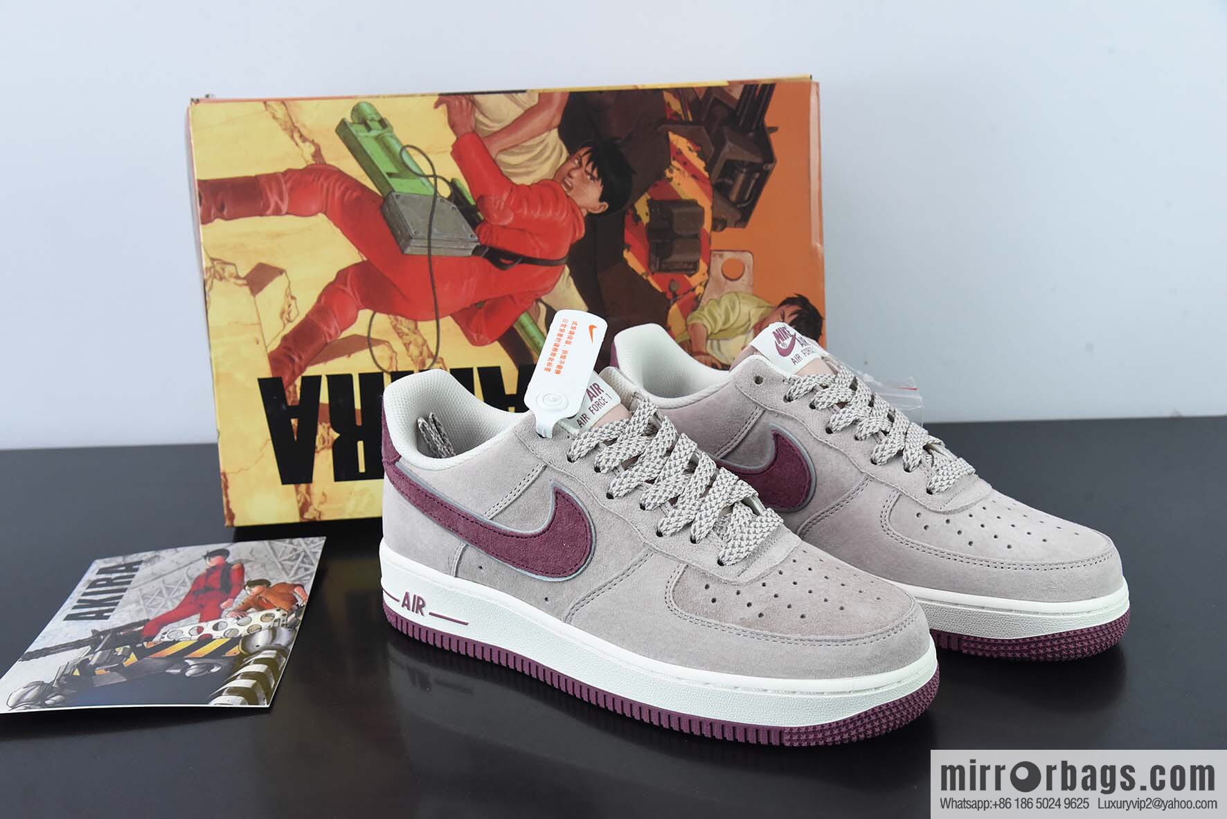 AKIRA × Nike Air Force 1 Low '07 Jujube Unisex same sneakers color scheme Item number: KT0036-088