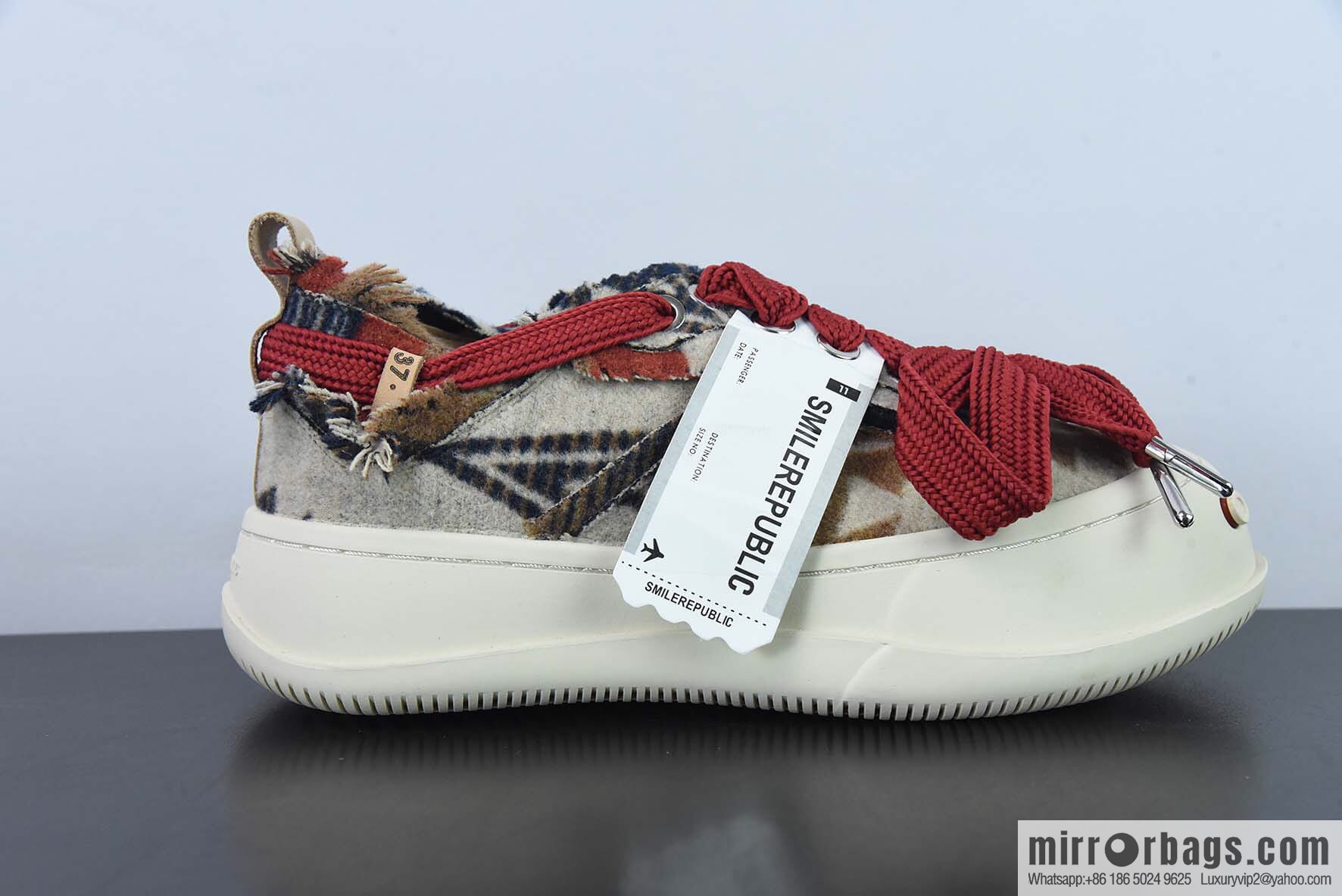 SMILEREPUBLIC Canvas Sneakers Low muffin thick bottom heightened low top anti-lace beggar wind canvas sneakers
