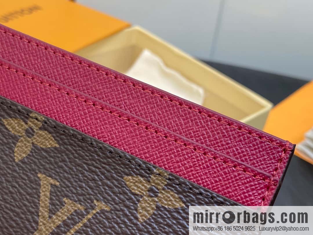 [Original single boutique] M82739 monogram fuchsia card holder wallet series LV CHARMS card holder