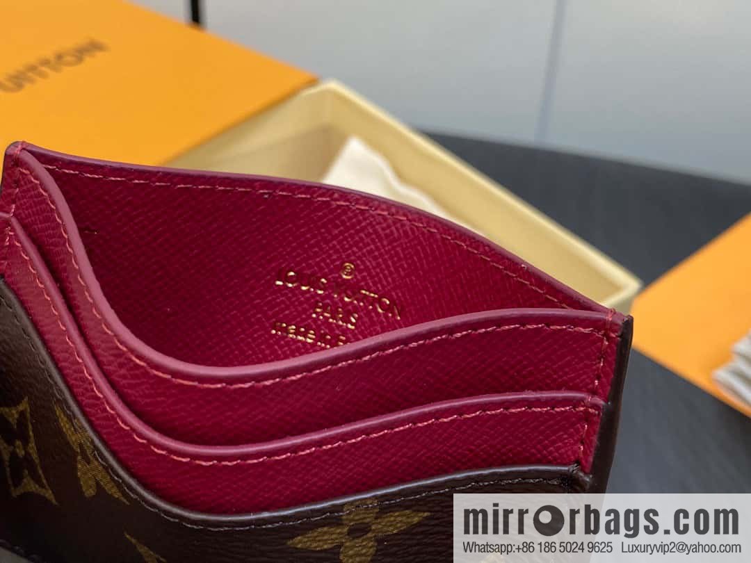 [Original single boutique] M82739 monogram fuchsia card holder wallet series LV CHARMS card holder