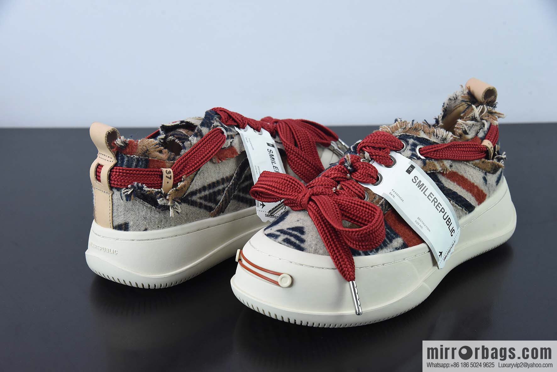 SMILEREPUBLIC Canvas Sneakers Low muffin thick bottom heightened low top anti-lace beggar wind canvas sneakers