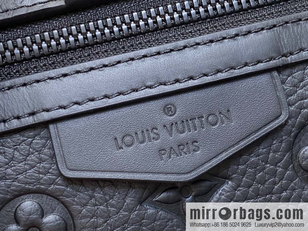 [Original single boutique] M23471 black full leather men's bag messenger bag series S-Cape messenger bag