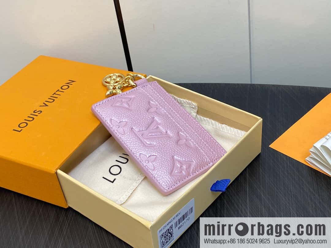 [Original order boutique] M82132 pearlescent powder full leather M82739 card holder wallet series LV CHARMS card holder