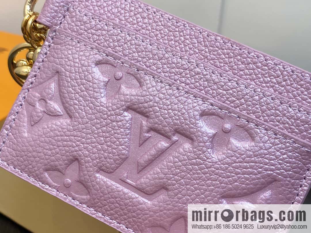 [Original order boutique] M82132 pearlescent powder full leather M82739 card holder wallet series LV CHARMS card holder