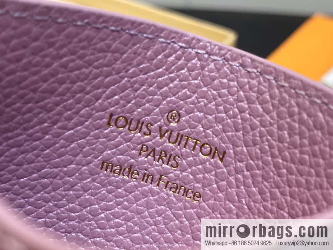 [Original order boutique] M82132 pearlescent powder full leather M82739 card holder wallet series LV CHARMS card holder