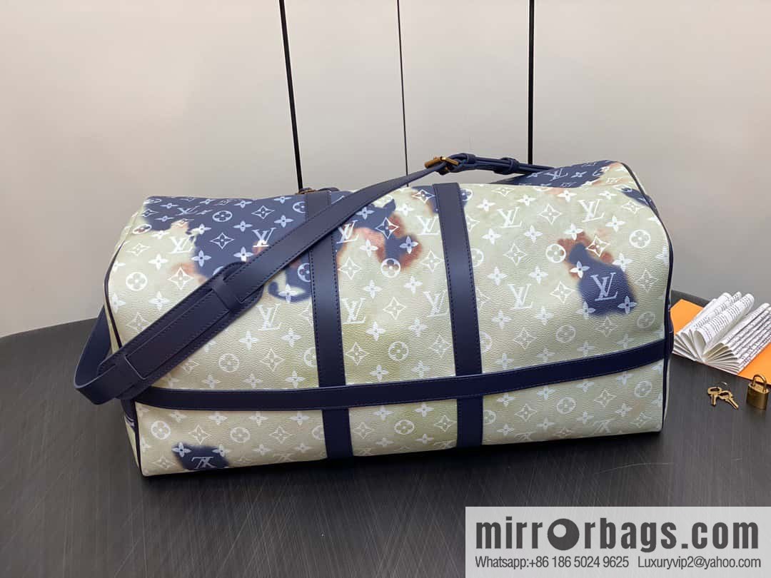 [Original order boutique] M23773 blue flame, men's bag pillow bag series KEEPALL 50 travel bag