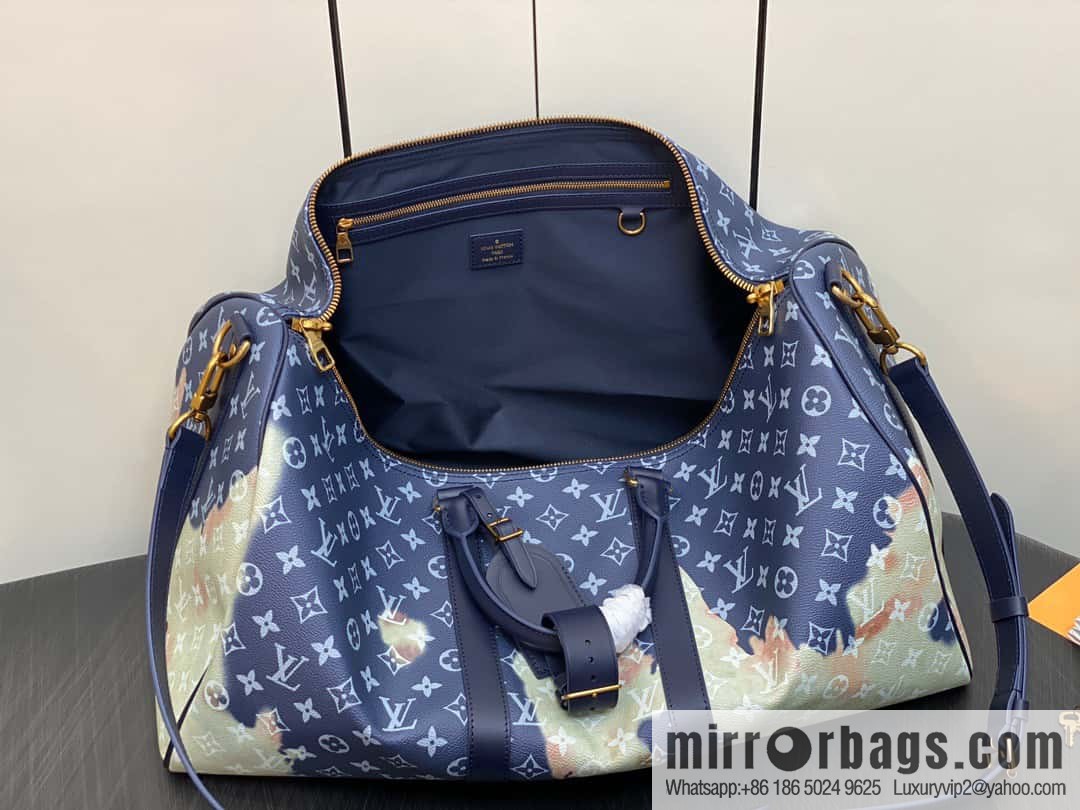 [Original order boutique] M23773 blue flame, men's bag pillow bag series KEEPALL 50 travel bag