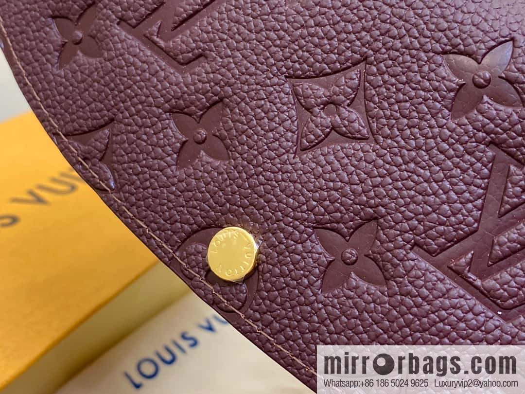 [Original single boutique] M82451 fuchsia, full leather flip wallet series Emily Wallett wallet