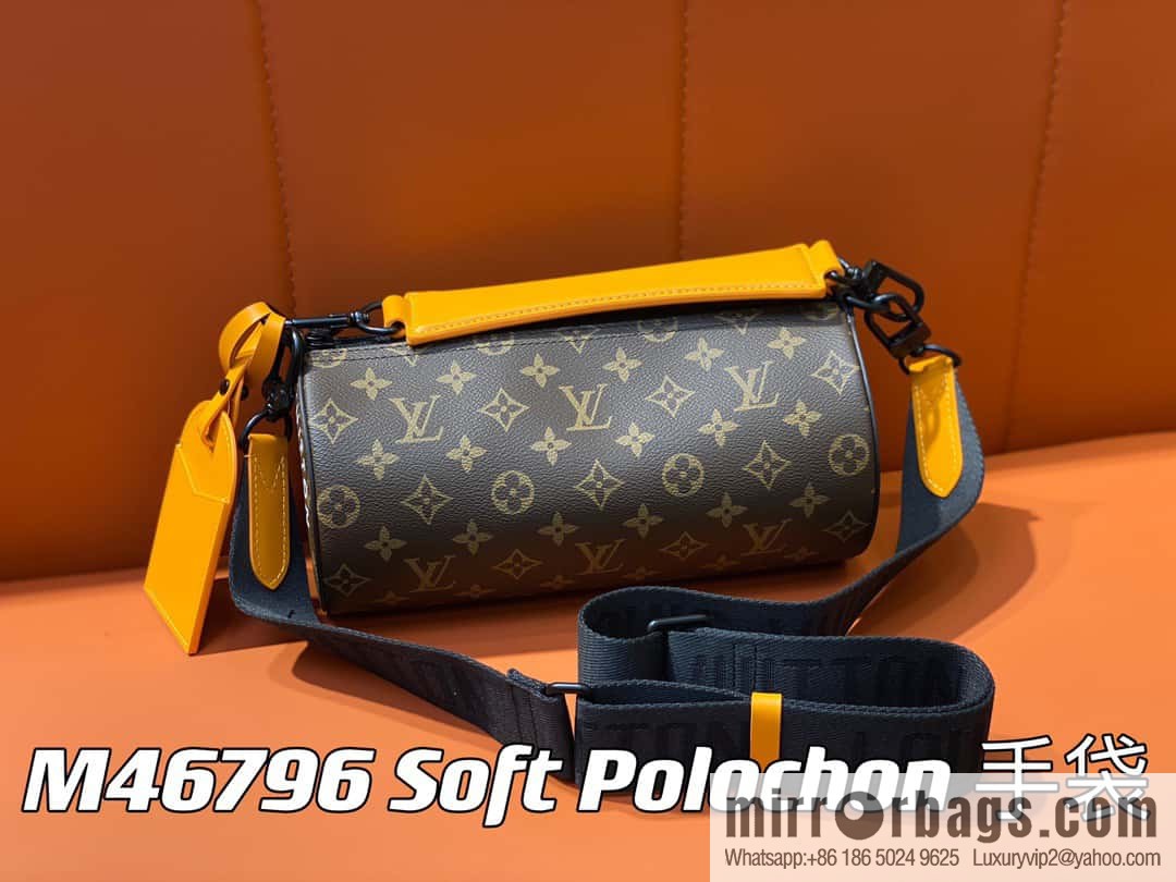 [Original order boutique] M46796 monogram cylinder bag men's bag series, this Soft Polochon small handbag