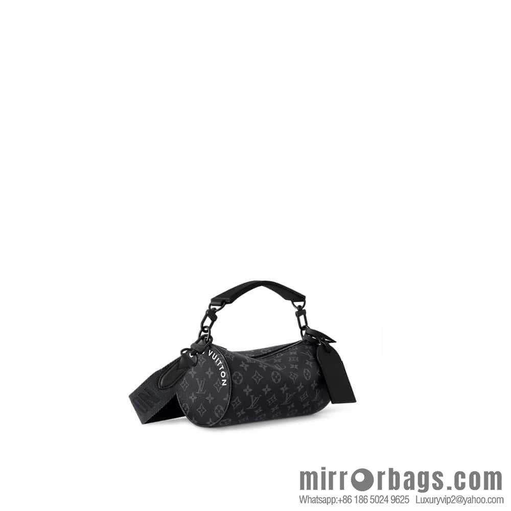 [Original order boutique] M46796 black flower, cylinder bag men's bag series, this Soft Polochon small handbag.