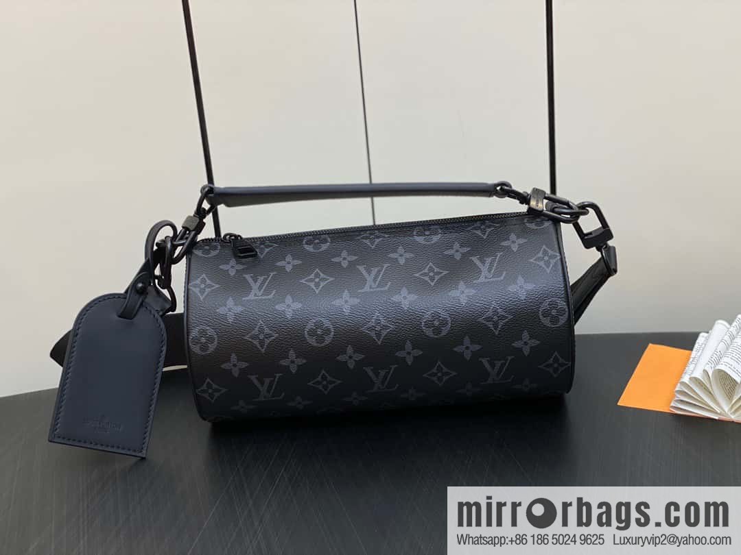 [Original order boutique] M46796 black flower, cylinder bag men's bag series, this Soft Polochon small handbag.