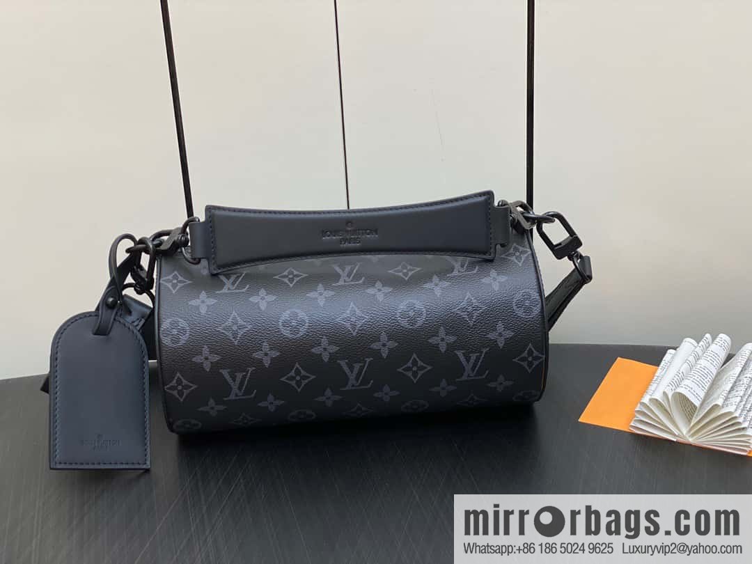 [Original order boutique] M46796 black flower, cylinder bag men's bag series, this Soft Polochon small handbag.