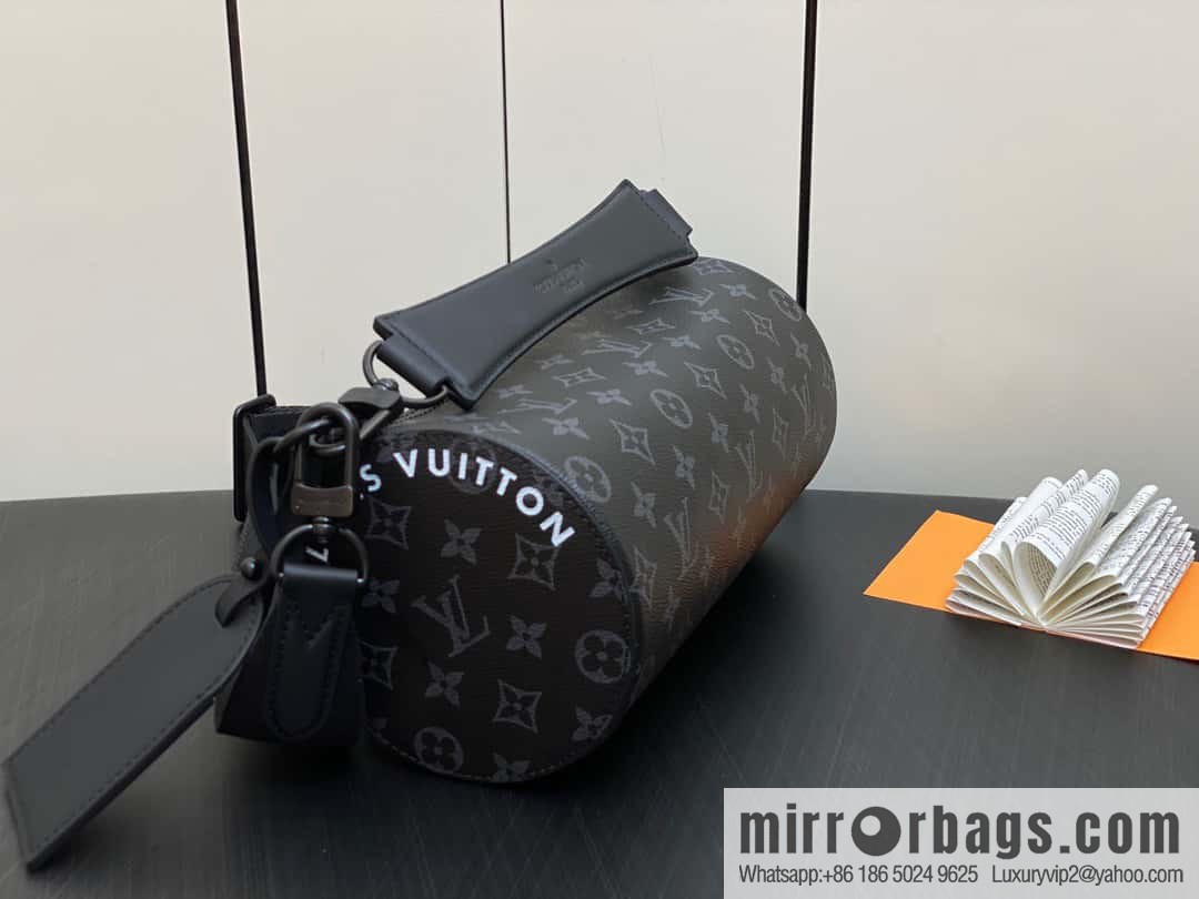 [Original order boutique] M46796 black flower, cylinder bag men's bag series, this Soft Polochon small handbag.