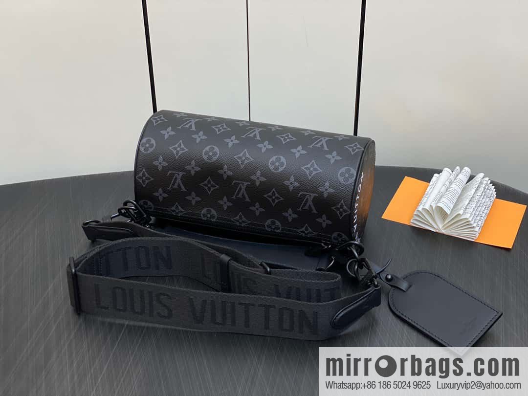 [Original order boutique] M46796 black flower, cylinder bag men's bag series, this Soft Polochon small handbag.