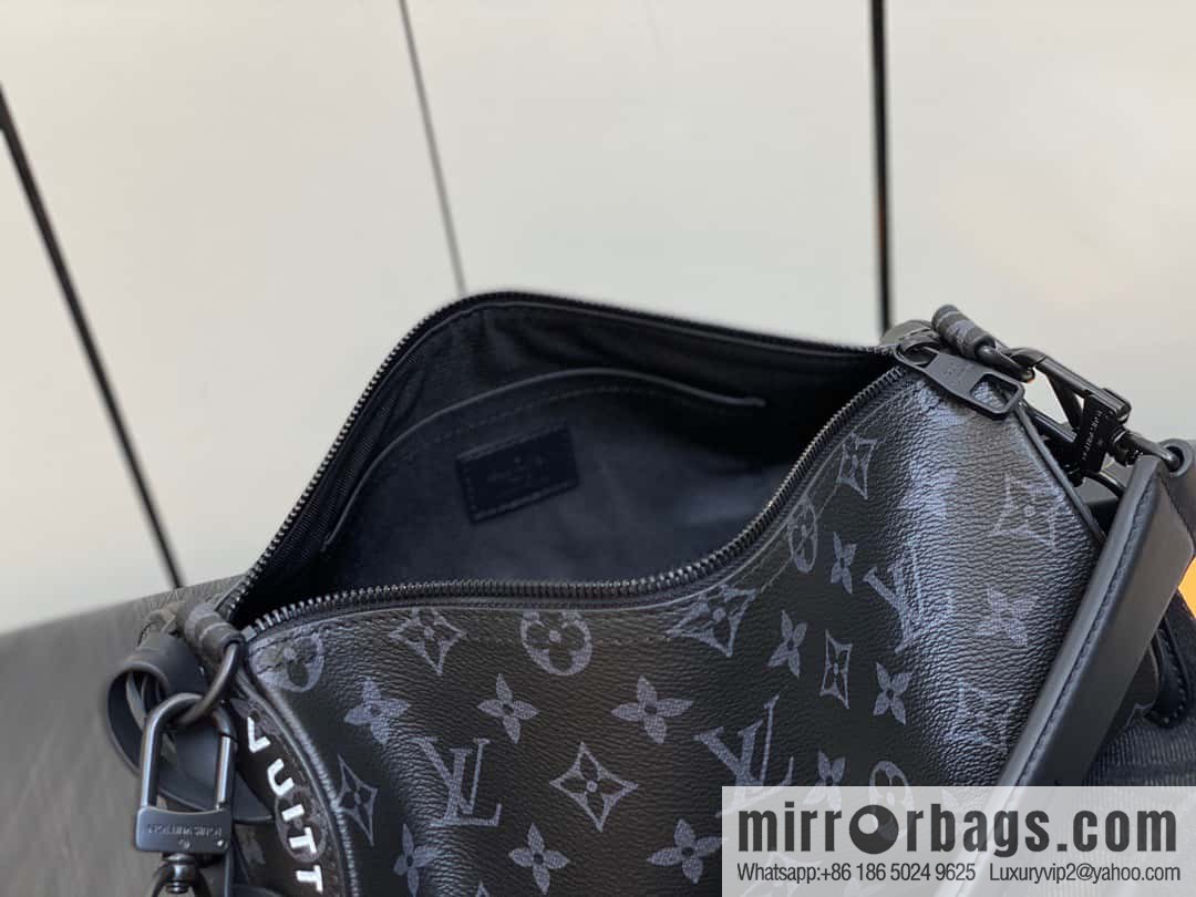 [Original order boutique] M46796 black flower, cylinder bag men's bag series, this Soft Polochon small handbag.