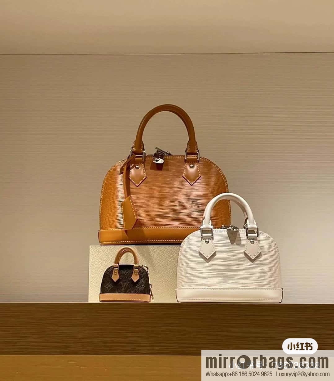 [Original order boutique] M81945 beige epi shell bag series NANO ALMA handbag M82411 Nano Alma handbag