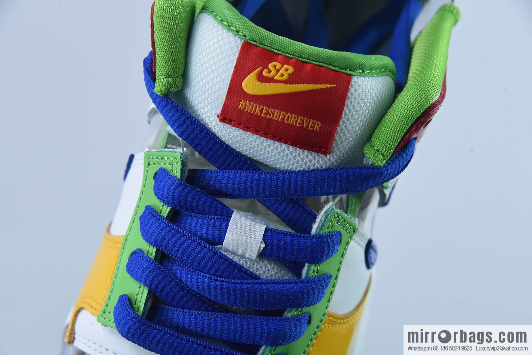 eBay x SB Dunk red, white, yellow and green cut-off color cut-out patchwork low-top casual board shoes, item number: FD8777-100