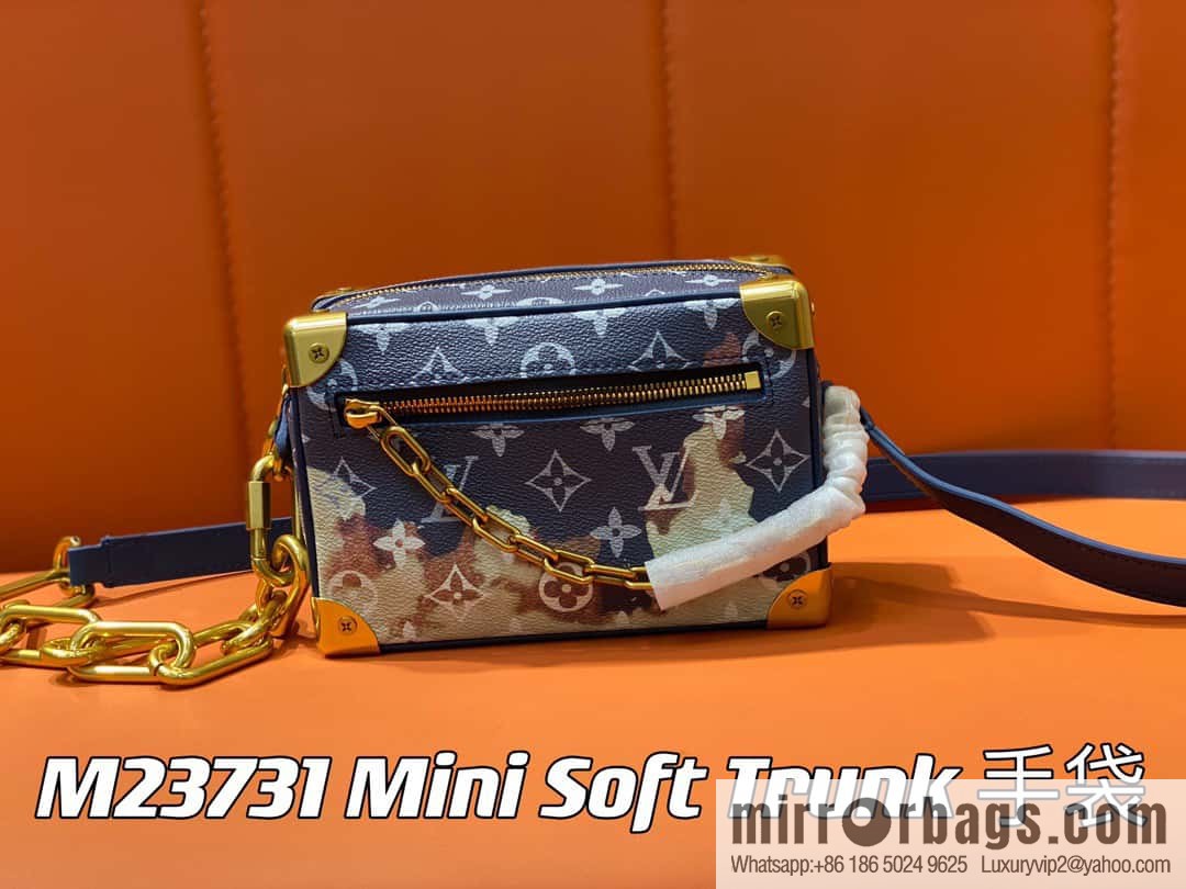 [Original order boutique] M23731 blue flame, box box series M44480 This Mini Soft Trunk handbag