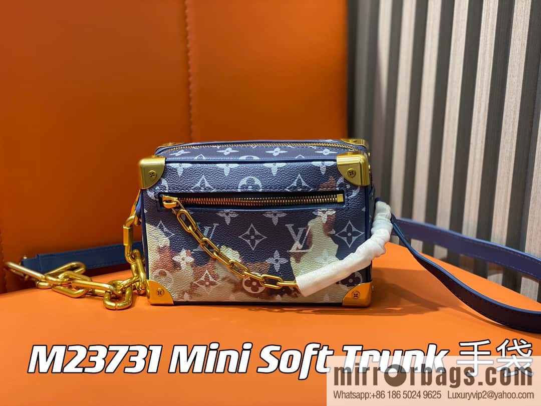[Original order boutique] M23731 blue flame, box box series M44480 This Mini Soft Trunk handbag