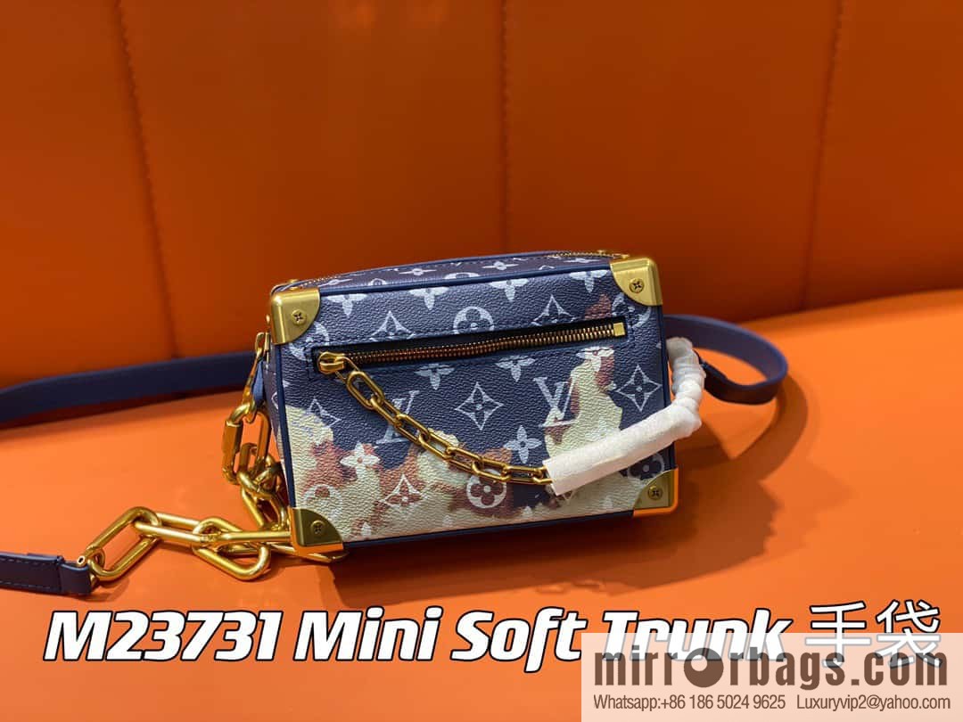 [Original order boutique] M23731 blue flame, box box series M44480 This Mini Soft Trunk handbag