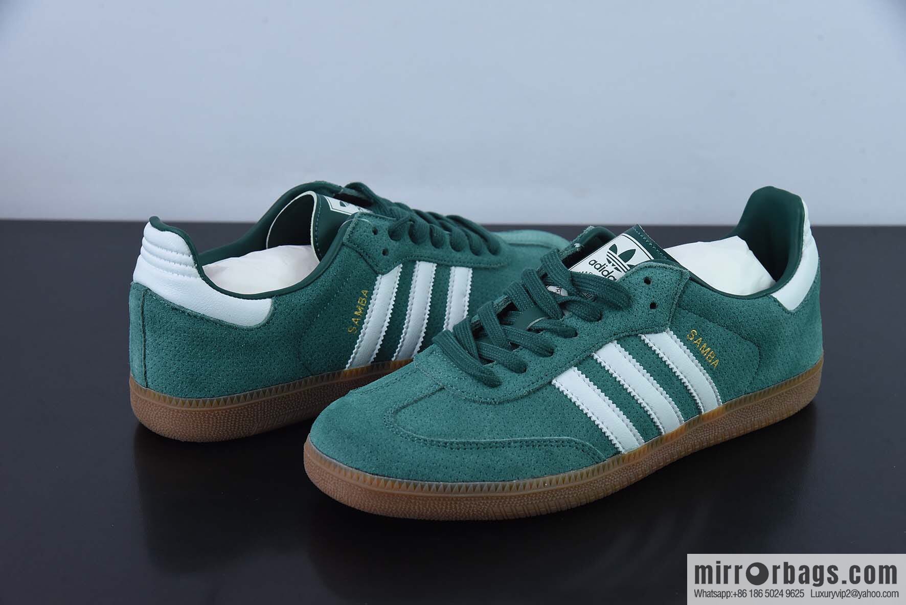 Adidas Samba OG Grey, Green, Samba Fur Vintage Casual Board Shoes SKU: HP7902