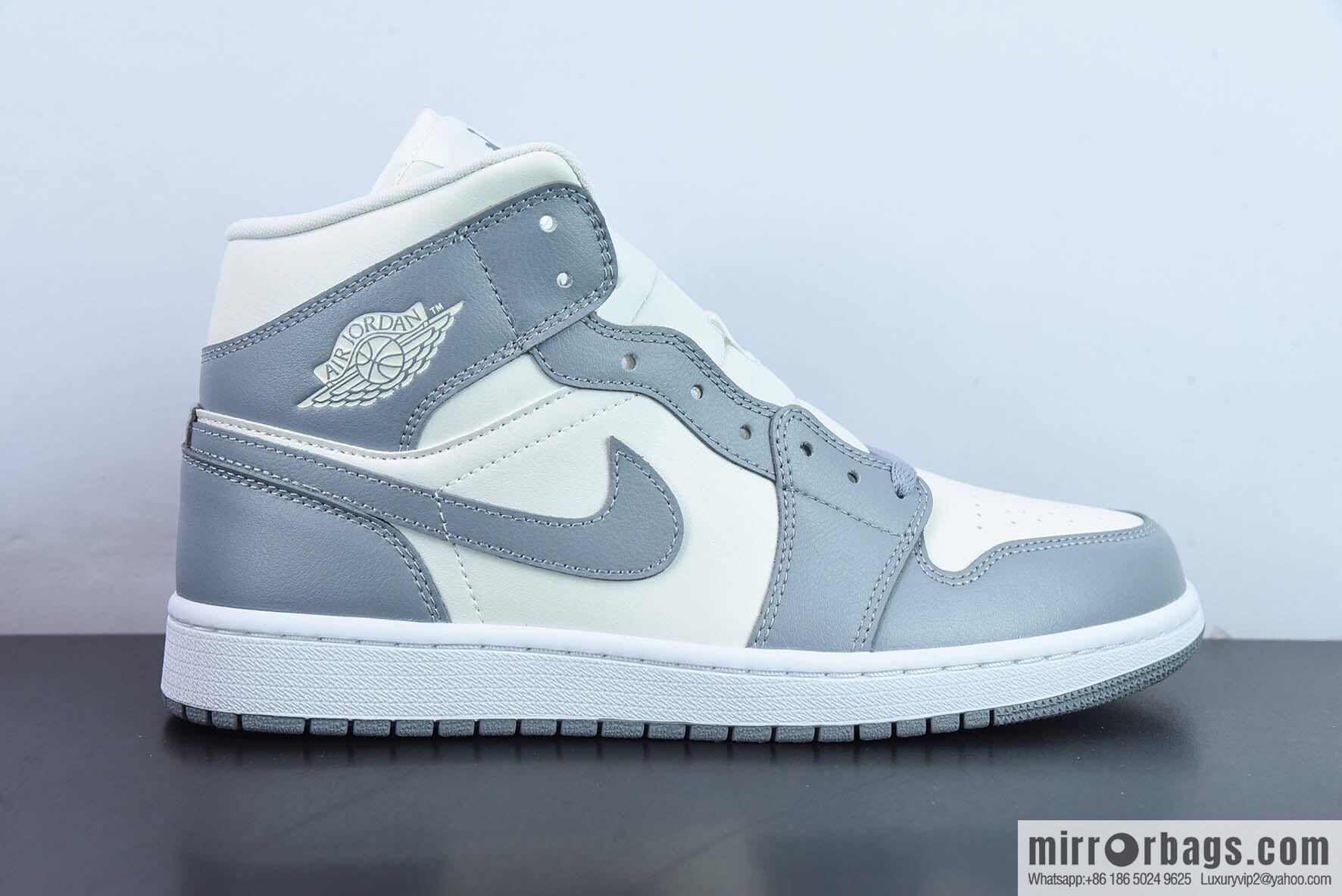 Air Jordan 1 Mid Gray and White Small Dior 2.0 Middle Series Item Number: BQ6472-115