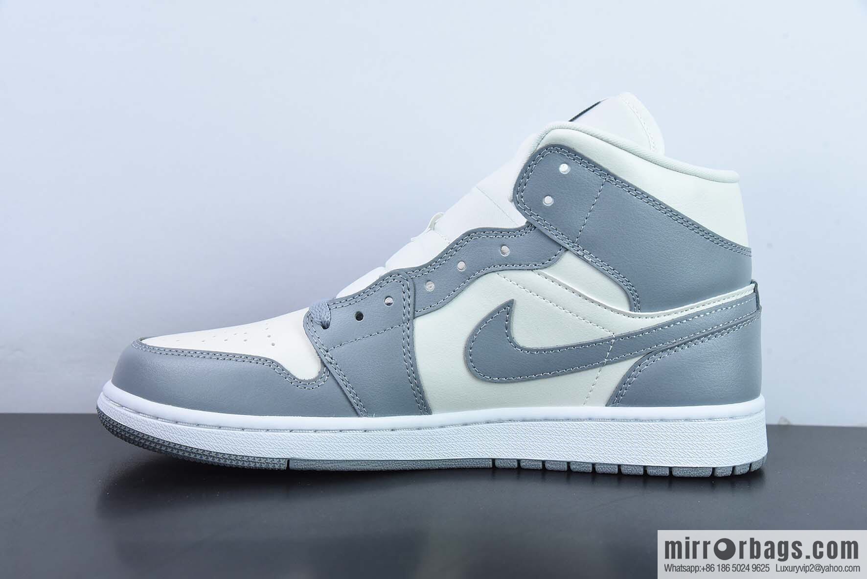 Air Jordan 1 Mid Gray and White Small Dior 2.0 Middle Series Item Number: BQ6472-115