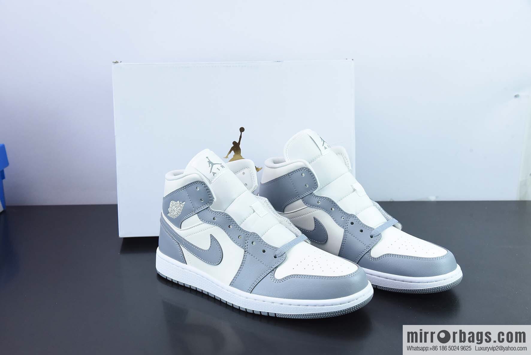 Air Jordan 1 Mid Gray and White Small Dior 2.0 Middle Series Item Number: BQ6472-115