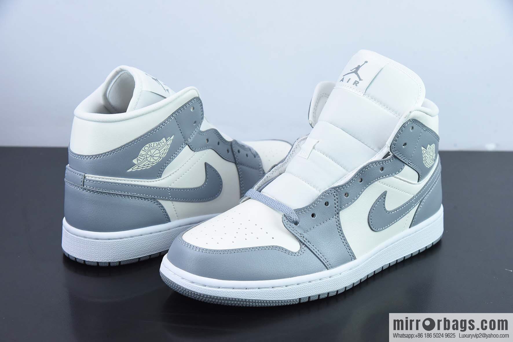 Air Jordan 1 Mid Gray and White Small Dior 2.0 Middle Series Item Number: BQ6472-115