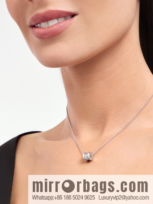 ☀️BVLGARI B. ZERO1 Full Diamond Small Waist Mini Size Necklace