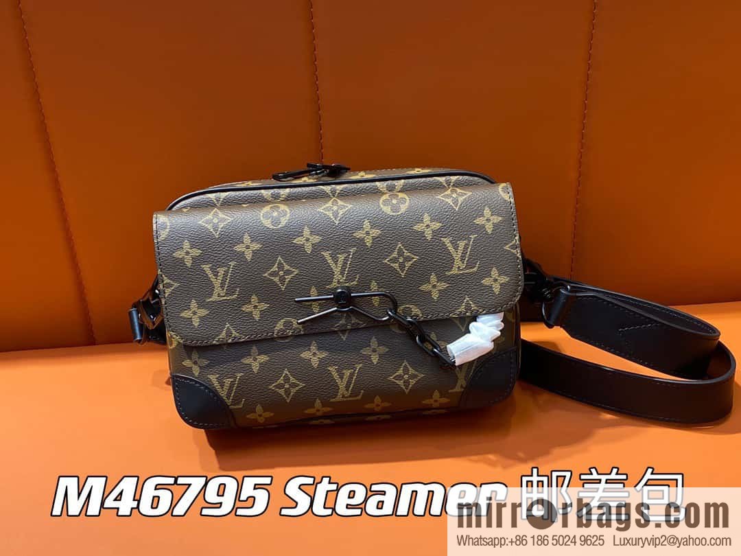 [Original single boutique] M46795 monogram men's bag messenger bag series Steamer messenger bag