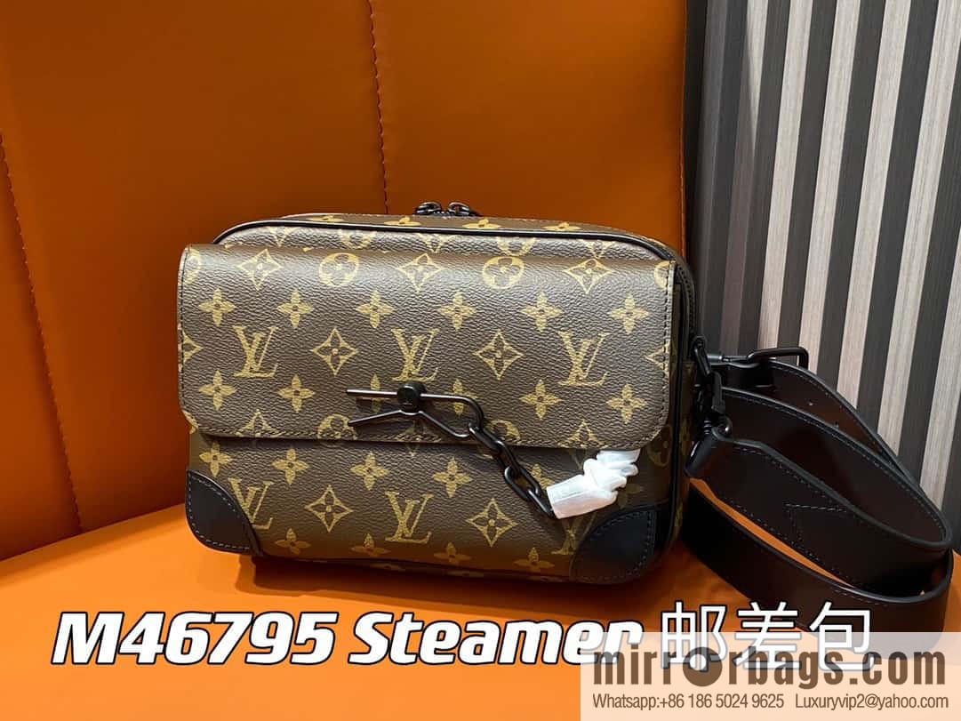 [Original single boutique] M46795 monogram men's bag messenger bag series Steamer messenger bag