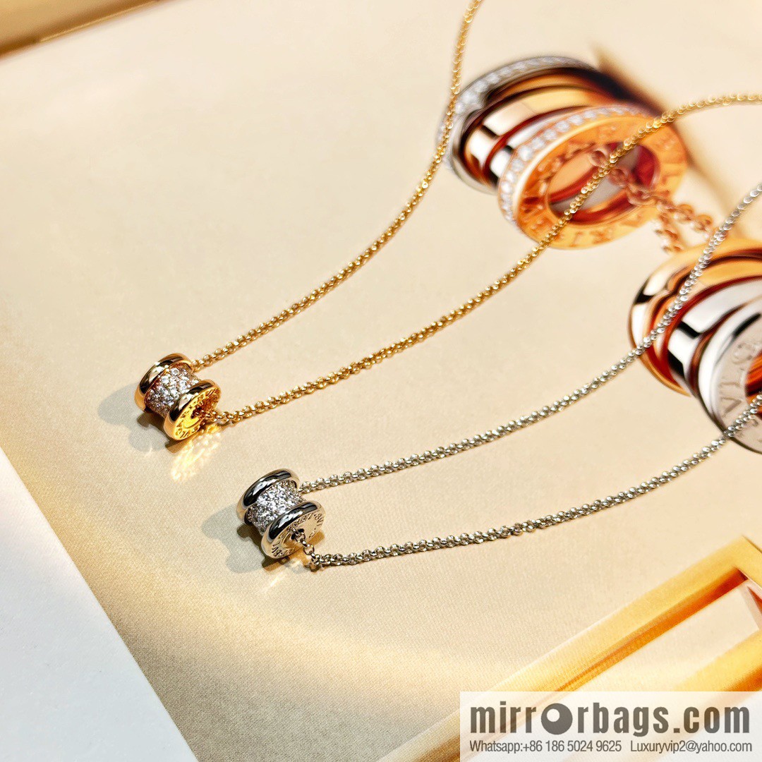 ☀️BVLGARI B. ZERO1 Full Diamond Small Waist Mini Size Necklace
