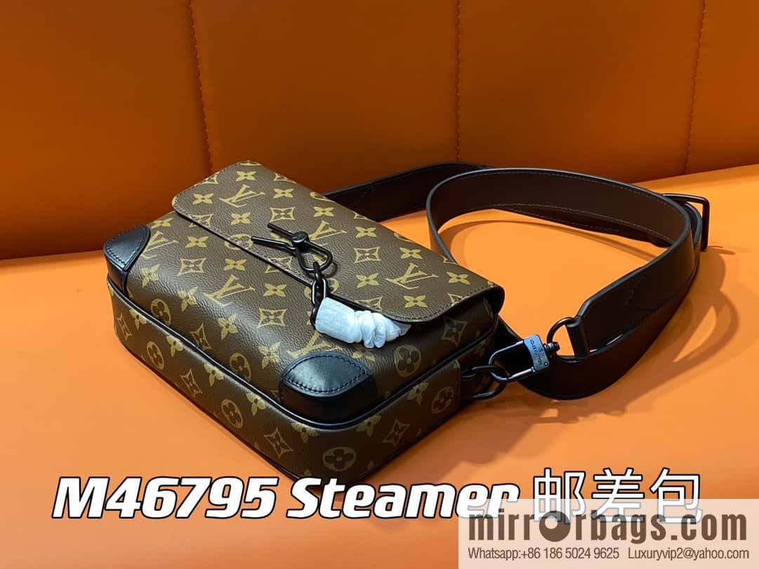 [Original single boutique] M46795 monogram men's bag messenger bag series Steamer messenger bag