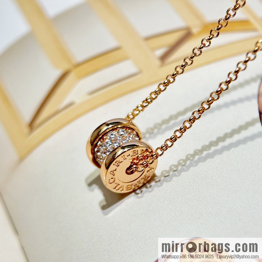 ☀️BVLGARI B. ZERO1 Full Diamond Small Waist Mini Size Necklace