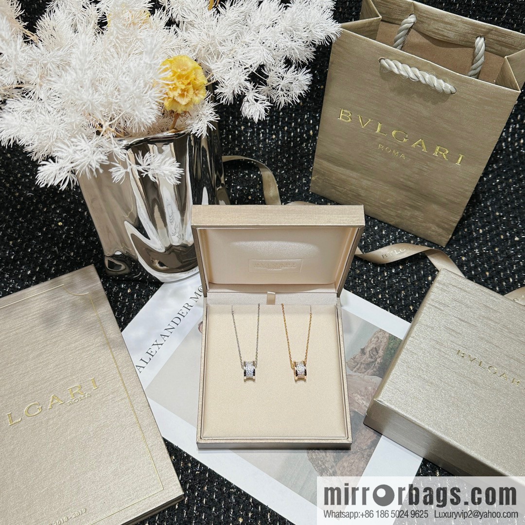 ☀️BVLGARI B. ZERO1 Full Diamond Small Waist Large Necklace