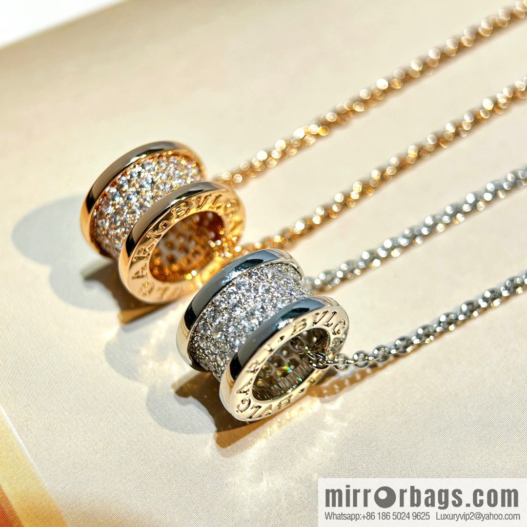 ☀️BVLGARI B. ZERO1 Full Diamond Small Waist Large Necklace
