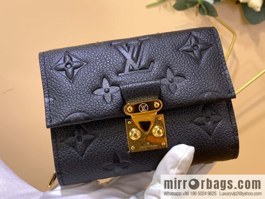 [Metis short wallet - all steel hardware] M80880 black (embossed) M80880 MÉTIS short wallet
