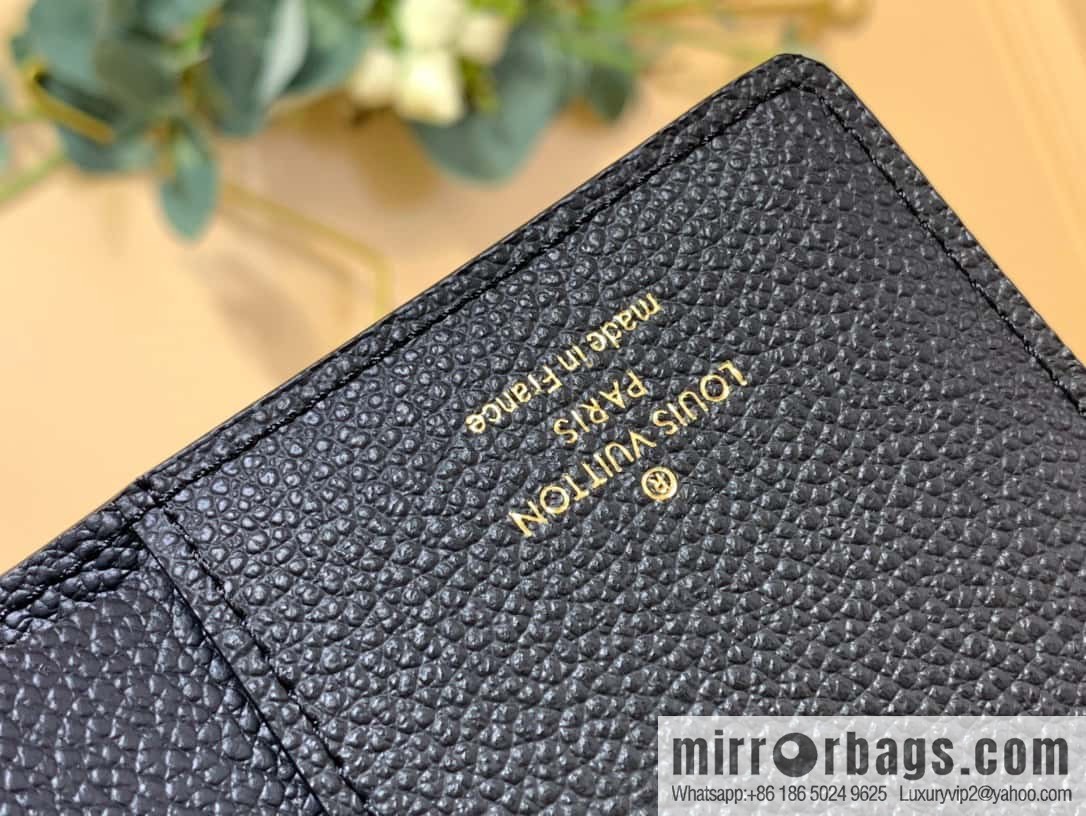 [Metis short wallet - all steel hardware] M80880 black (embossed) M80880 MÉTIS short wallet