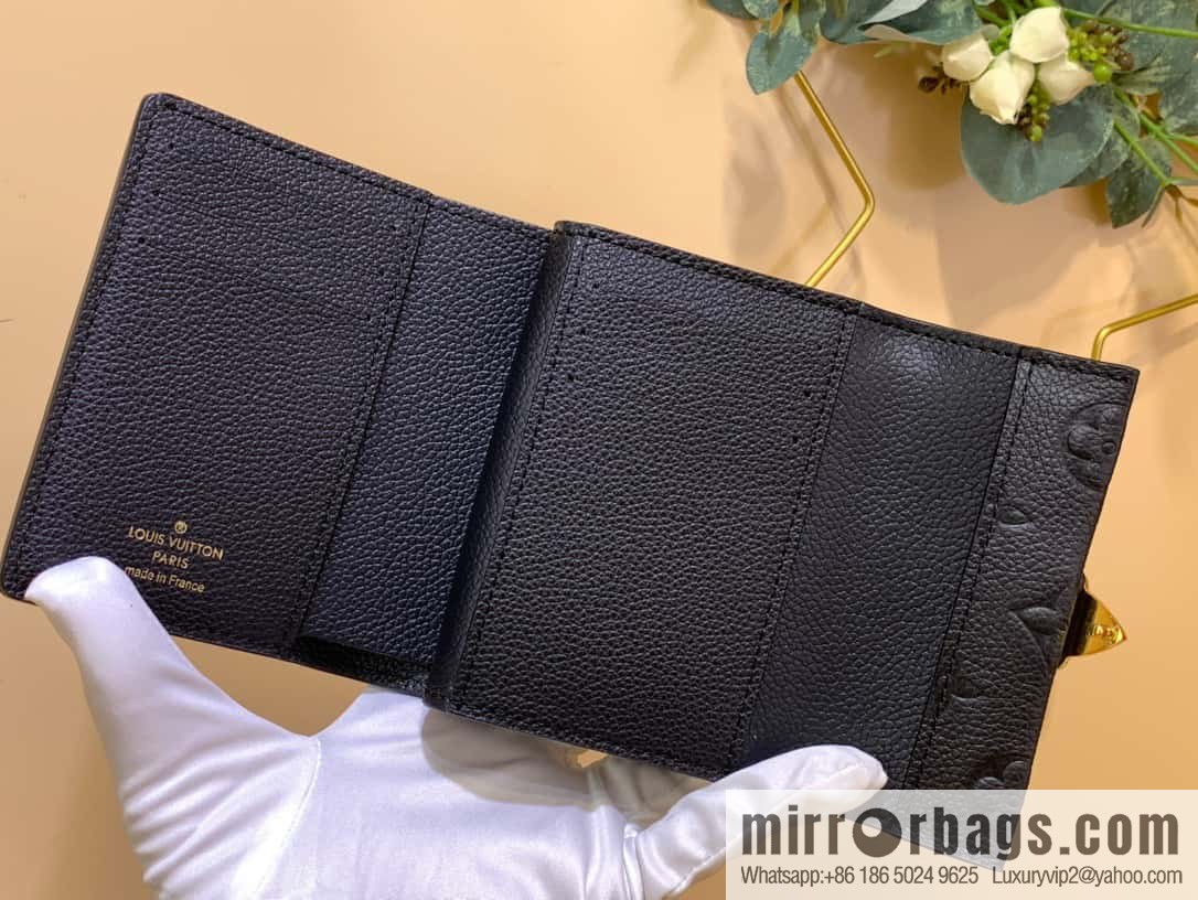 [Metis short wallet - all steel hardware] M80880 black (embossed) M80880 MÉTIS short wallet