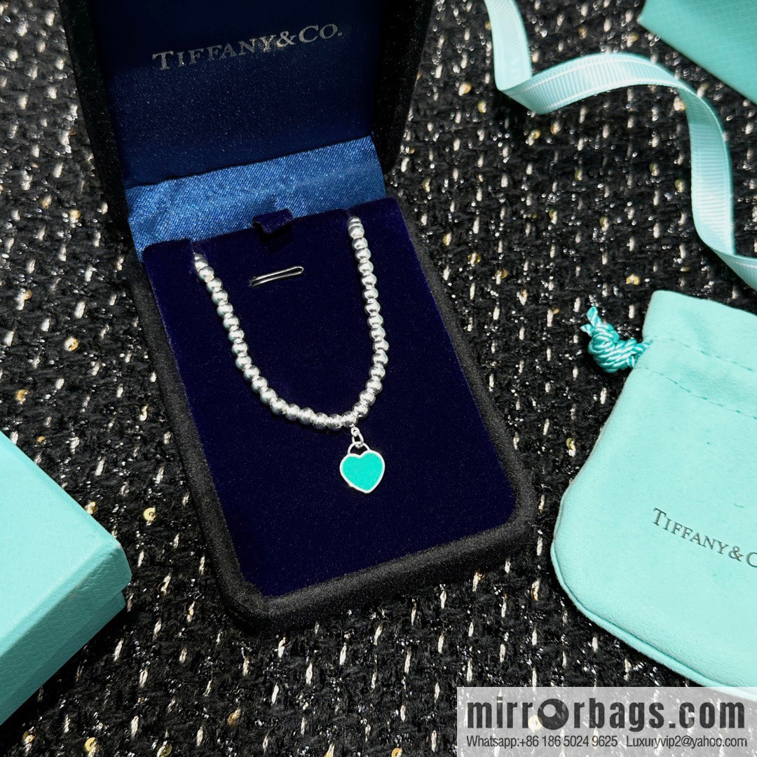 ☀Tiffany & Co. Tiffany Peach Heart Love ❤️ Necklace