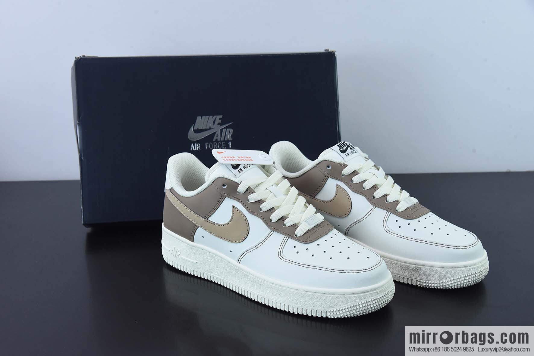 NK Air Force 1 Air Force One low-top sports and leisure shoes, beige mocha brown item number: DT0226-303