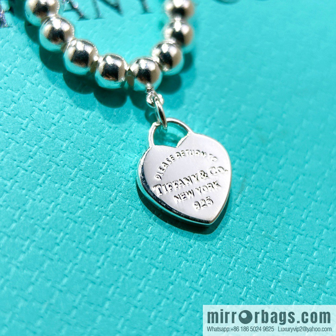☀Tiffany & Co. Tiffany Peach Heart Love ❤️ Necklace