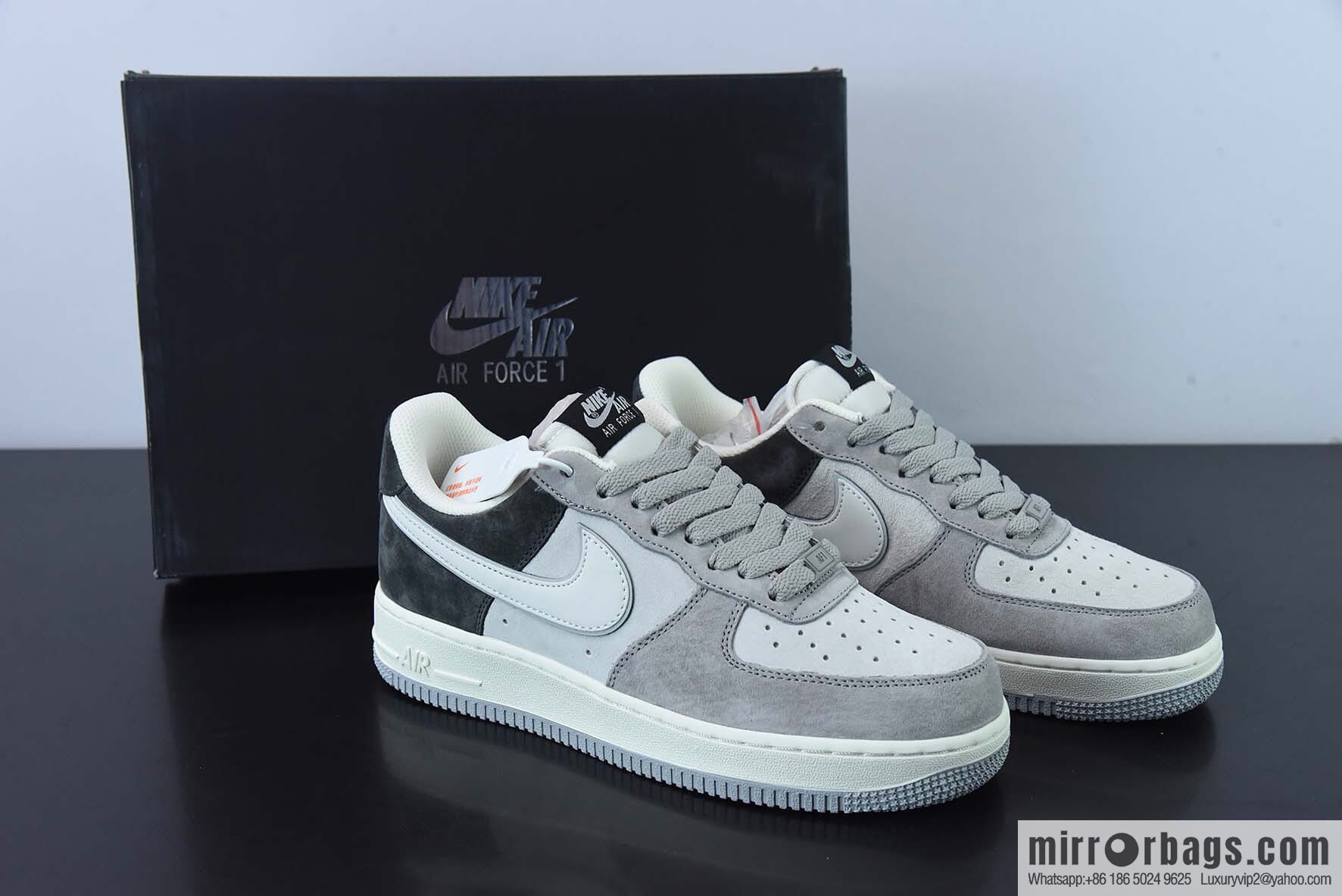 Nk Air Force 1 '07 Low white gray patchwork suede color scheme DW0831-896